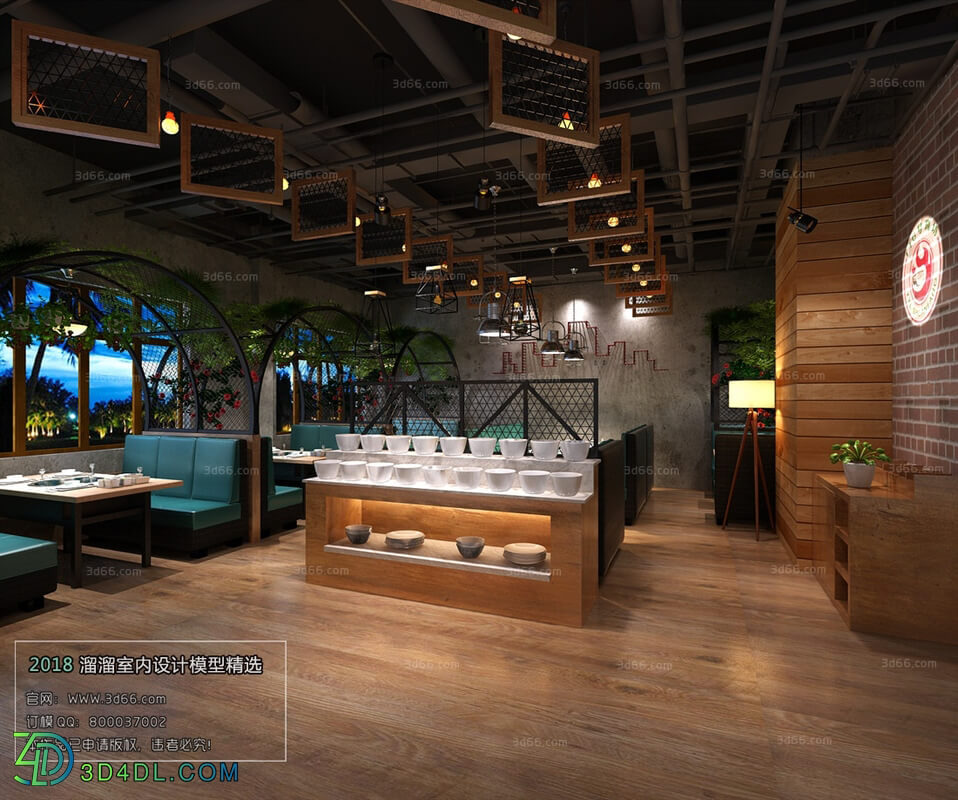 3D66 2018 Hotel & Teahouse & Cafe Industrial style H002