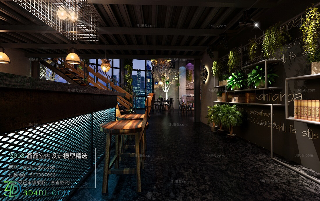 3D66 2018 Hotel & Teahouse & Cafe Industrial style H003