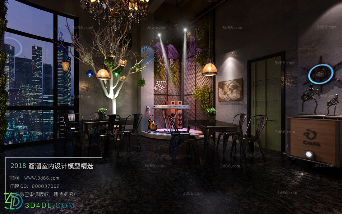 3D66 2018 Hotel & Teahouse & Cafe Industrial style H004