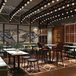 3D66 2018 Hotel & Teahouse & Cafe Industrial style H005 