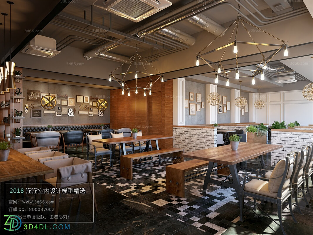 3D66 2018 Hotel & Teahouse & Cafe Industrial style H006