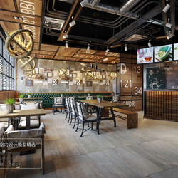 3D66 2018 Hotel & Teahouse & Cafe Industrial style H007 