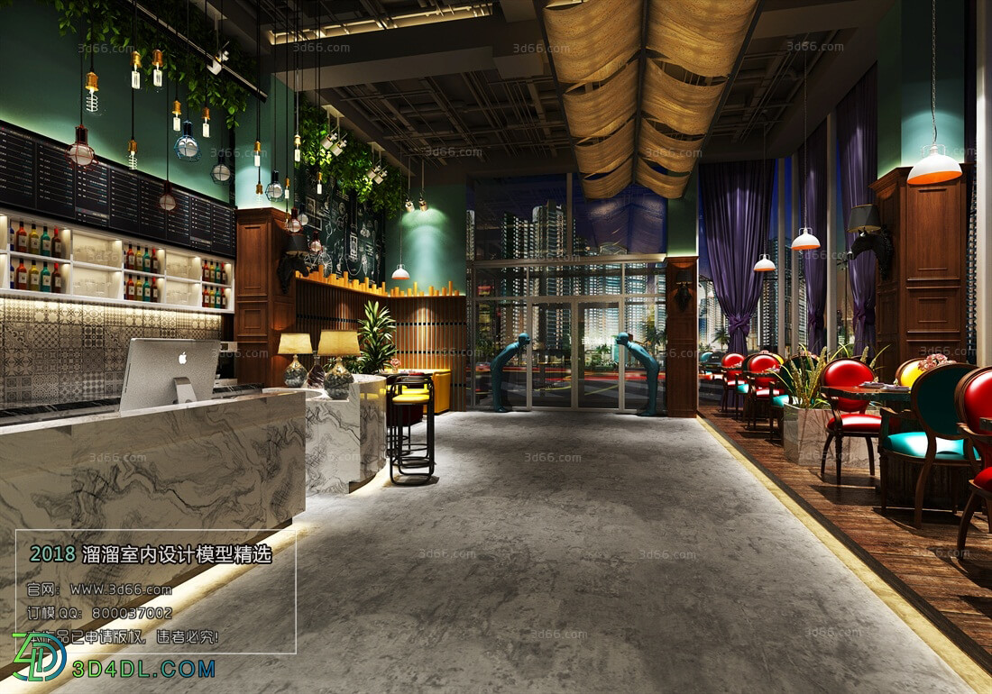 3D66 2018 Hotel & Teahouse & Cafe Industrial style H008