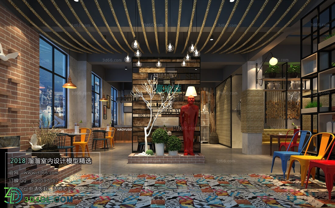 3D66 2018 Hotel & Teahouse & Cafe Industrial style H013