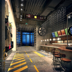 3D66 2018 Hotel & Teahouse & Cafe Industrial style H019 