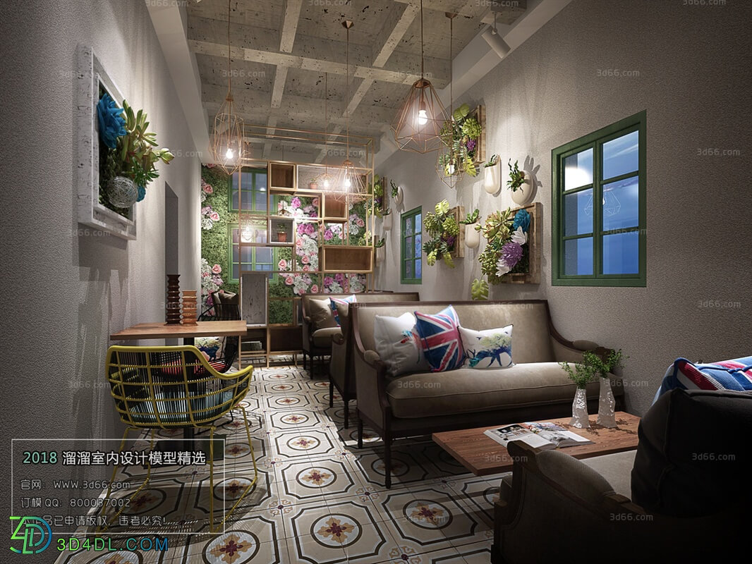 3D66 2018 Hotel & Teahouse & Cafe Industrial style H020