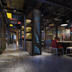 3D66 2018 Hotel & Teahouse & Cafe Industrial style H023 