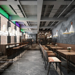 3D66 2018 Hotel & Teahouse & Cafe Industrial style H025 