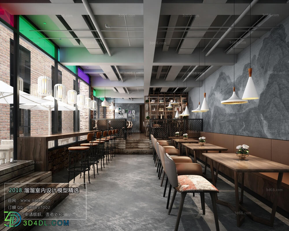 3D66 2018 Hotel & Teahouse & Cafe Industrial style H025