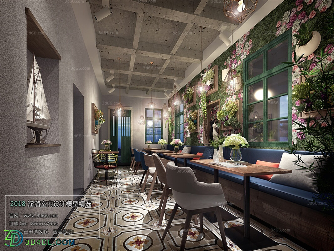 3D66 2018 Hotel & Teahouse & Cafe Industrial style H026
