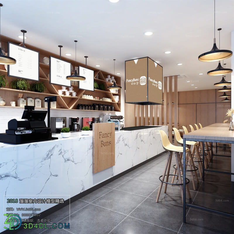 3D66 2018 Hotel & Teahouse & Cafe Nordic style M008