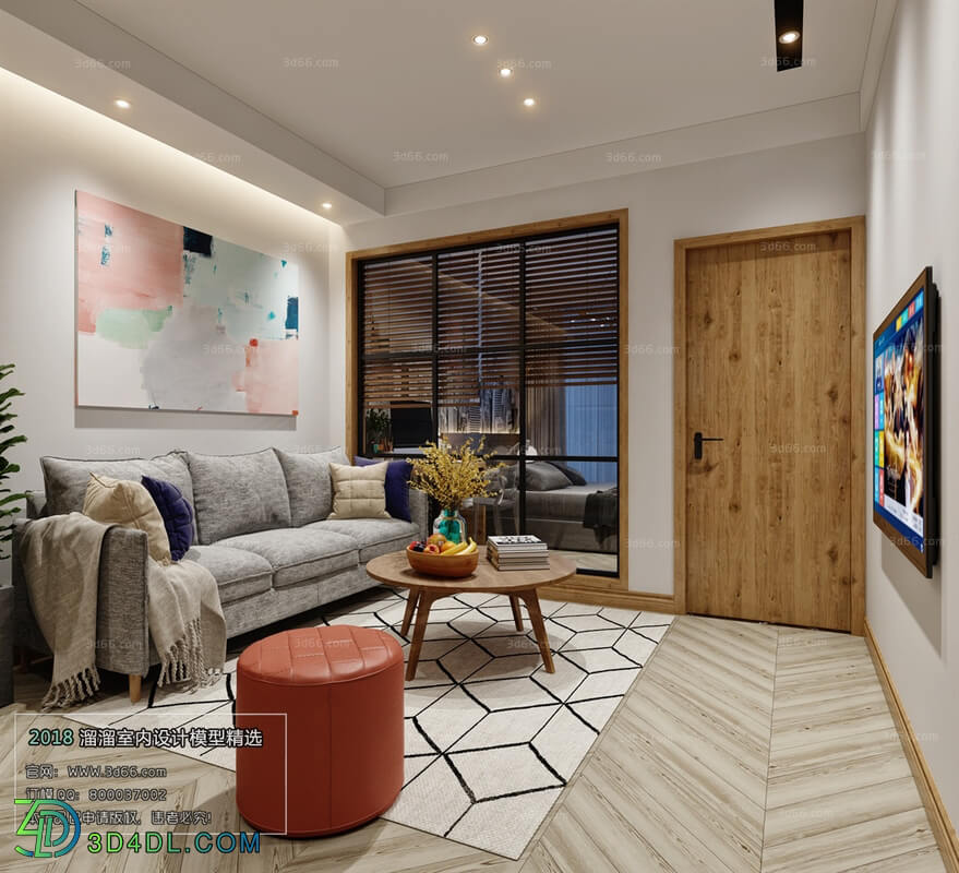 3D66 2018 Hotel Suite Nordic style M001