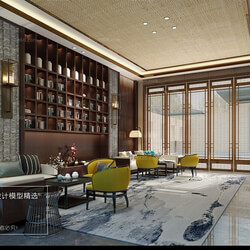 3D66 2018 Office Meeting Reception Room Chinese style C001 