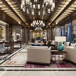 3D66 2018 Office Meeting Reception Room Chinese style C002 