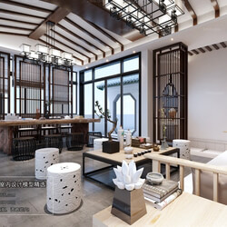 3D66 2018 Office Meeting Reception Room Chinese style C003 