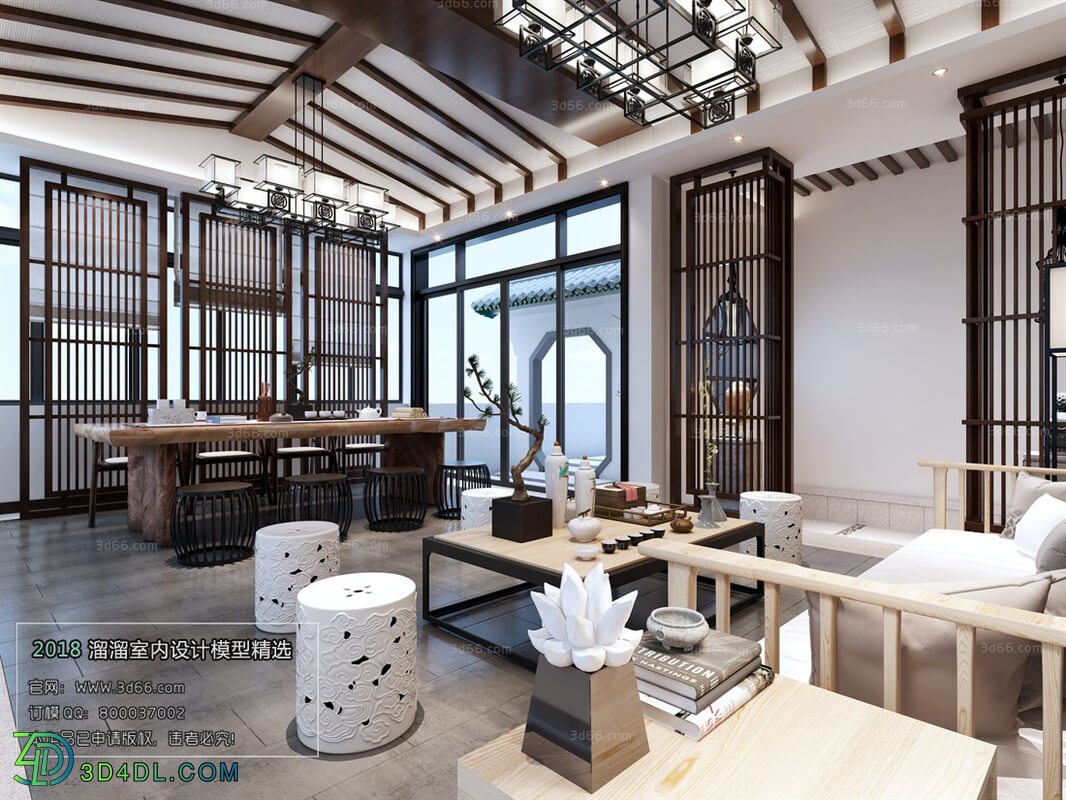 3D66 2018 Office Meeting Reception Room Chinese style C003