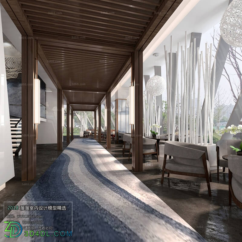 3D66 2018 Office Meeting Reception Room Chinese style C006