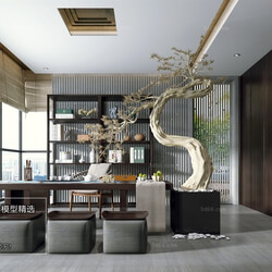 3D66 2018 Office Meeting Reception Room Chinese style C007 