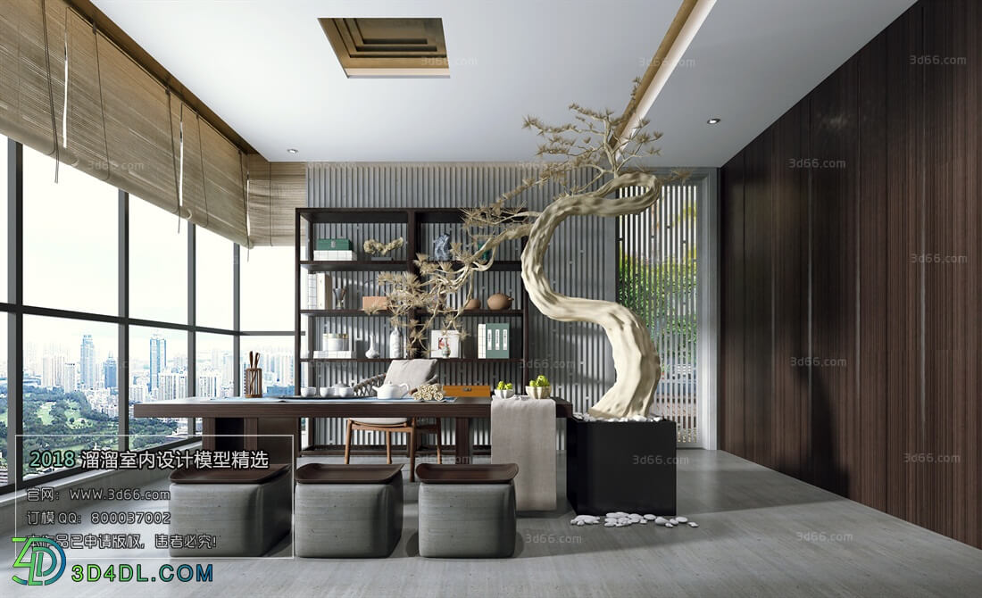 3D66 2018 Office Meeting Reception Room Chinese style C007