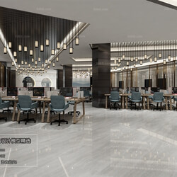 3D66 2018 Office Meeting Reception Room Chinese style C008 