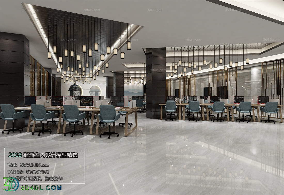 3D66 2018 Office Meeting Reception Room Chinese style C008