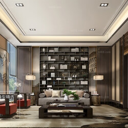 3D66 2018 Office Meeting Reception Room Chinese style C011 