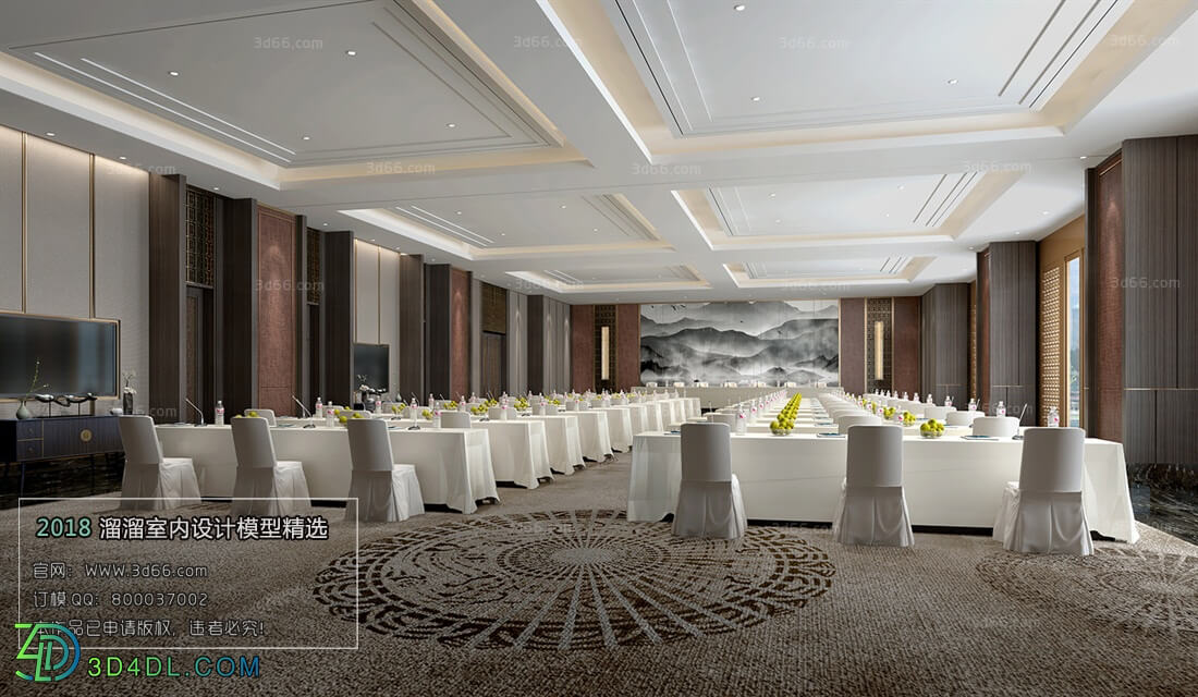 3D66 2018 Office Meeting Reception Room Chinese style C012