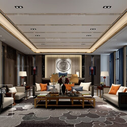 3D66 2018 Office Meeting Reception Room Chinese style C016 