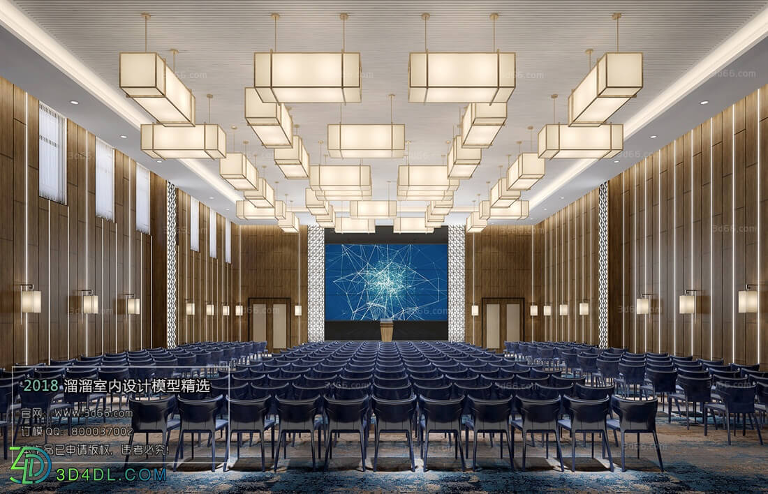 3D66 2018 Office Meeting Reception Room Chinese style C017