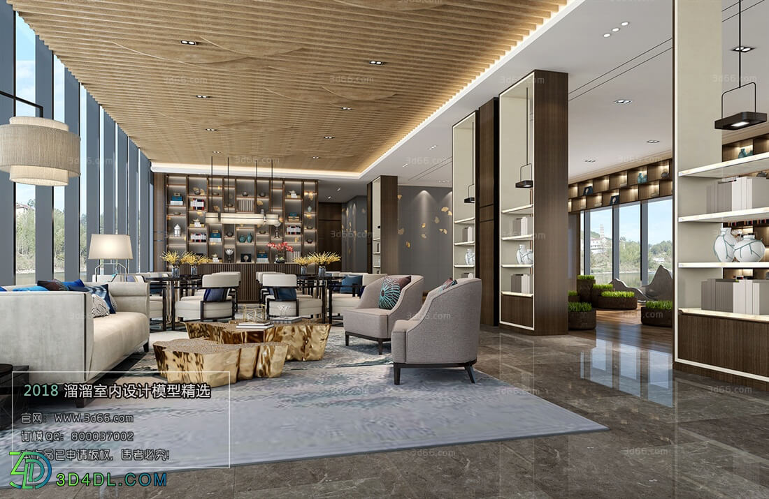 3D66 2018 Office Meeting Reception Room Chinese style C021