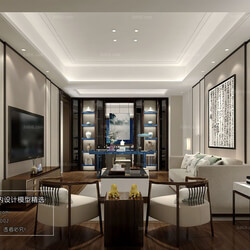 3D66 2018 Office Meeting Reception Room Chinese style C026 