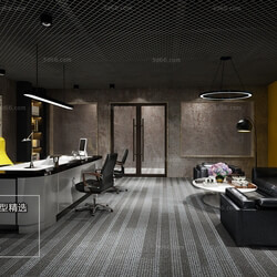 3D66 2018 Office Meeting Reception Room Industrial style H001 