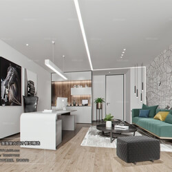 3D66 2018 Office Meeting Reception Room Modern style A014 