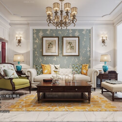 3D66 2018 Sitting room space American style E020 