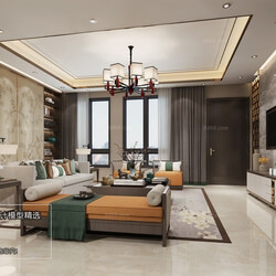 3D66 2018 Sitting room space Chinese style C002 