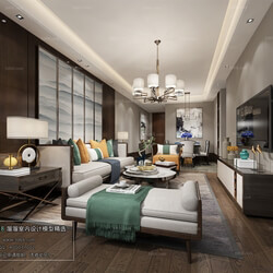 3D66 2018 Sitting room space Chinese style C004 