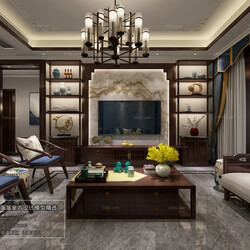 3D66 2018 Sitting room space Chinese style C006 