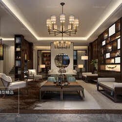 3D66 2018 Sitting room space Chinese style C007 