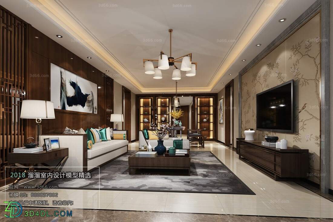 3D66 2018 Sitting room space Chinese style C010