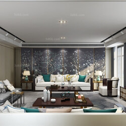 3D66 2018 Sitting room space Chinese style C011 