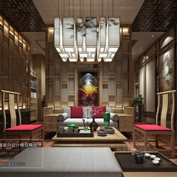 3D66 2018 Sitting room space Chinese style C017 