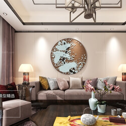 3D66 2018 Sitting room space Chinese style C019 