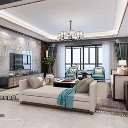 3D66 2018 Sitting room space Chinese style C020 