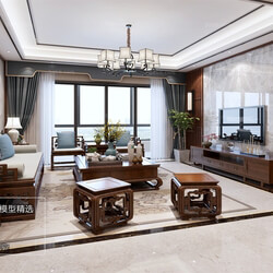 3D66 2018 Sitting room space Chinese style C021 