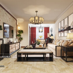 3D66 2018 Sitting room space Chinese style C026 