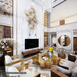 3D66 2018 Sitting room space Chinese style C028 