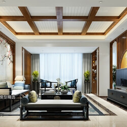 3D66 2018 Sitting room space Chinese style C030 