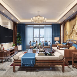 3D66 2018 Sitting room space Chinese style C038 