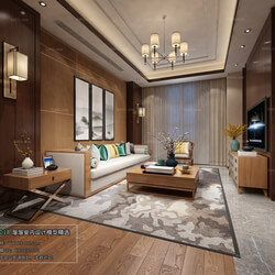3D66 2018 Sitting room space Chinese style C039 