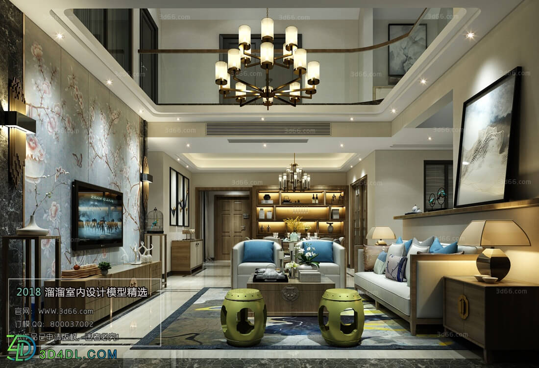 3D66 2018 Sitting room space Chinese style C040